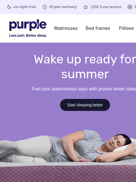 purple newsletter: Summer’s more fun with great sleep