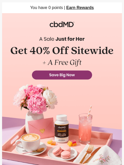 cbdmd newsletter: 40% Off for the Mom Who Does It All