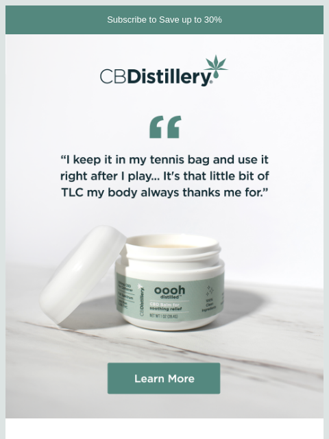 thecbdistillery newsletter: When warmer days mean hitting the golf course or t...