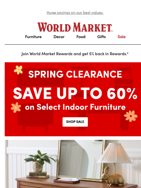 emailworldmarket newsletter: Spring Clearance is in full bloom! 🌷🛍️🌷