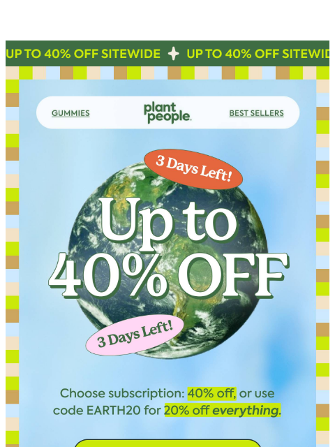 plantpeople newsletter: Up to 40% Off 🌎
