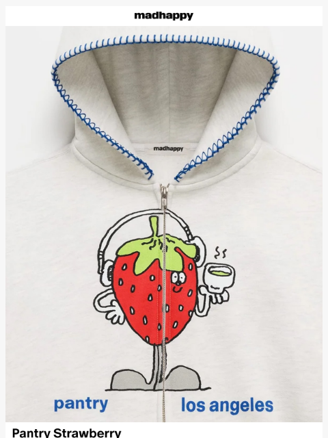 madhappy newsletter: Strawberry Zip Up 🍓