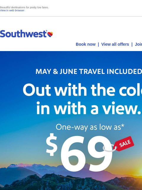 southwest newsletter: $69 sale! This one's a real beaut.