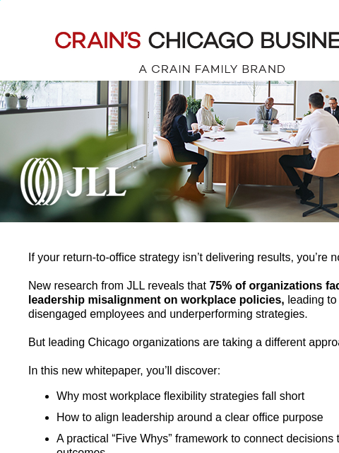craincontentstudio newsletter: Why your workplace strategy may be failing