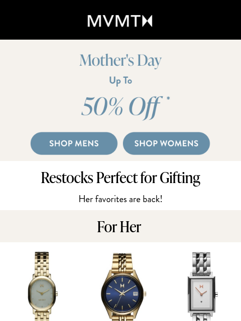 mvmt newsletter: Her Favorites Are Back Just in Time
