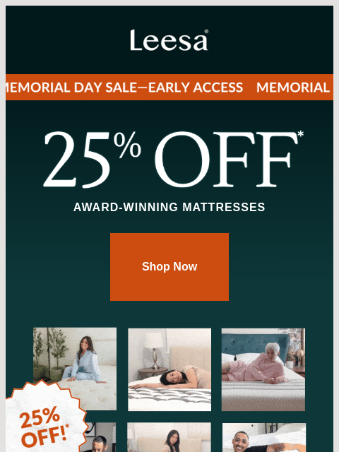 leesasleep newsletter: You’re in! Get 25% off