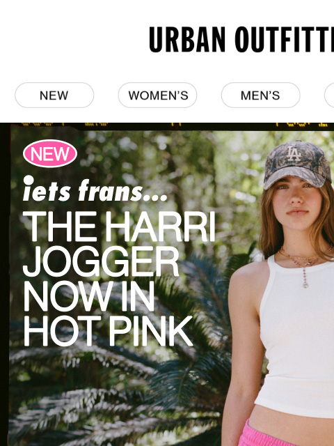urbanoutfitters newsletter: Our fav Harri Jogger 🩷 Now in HOT PINK