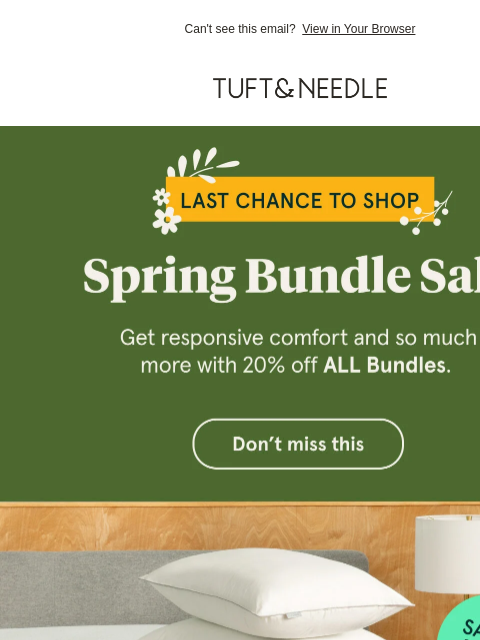tuftandneedle newsletter: HOURS LEFT: Shop the Spring Bundle Sale