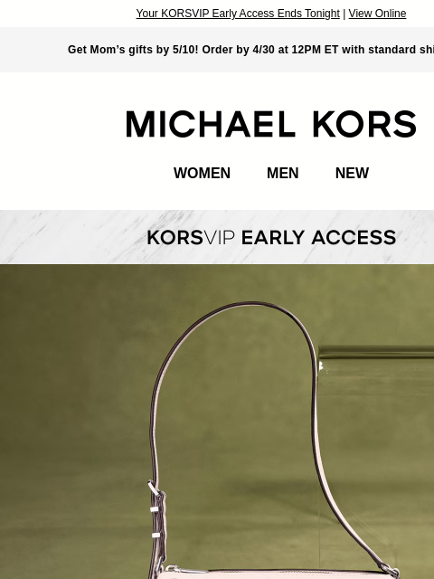michaelkorsmail newsletter: Last Chance To Save 25% Before Anyone Else