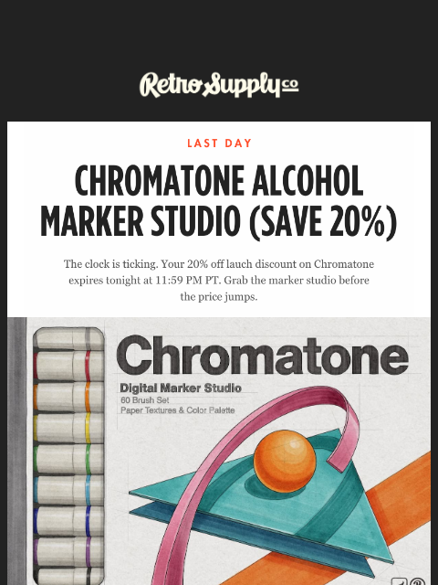 retrosupply newsletter: Your Chromatone discount is expiring