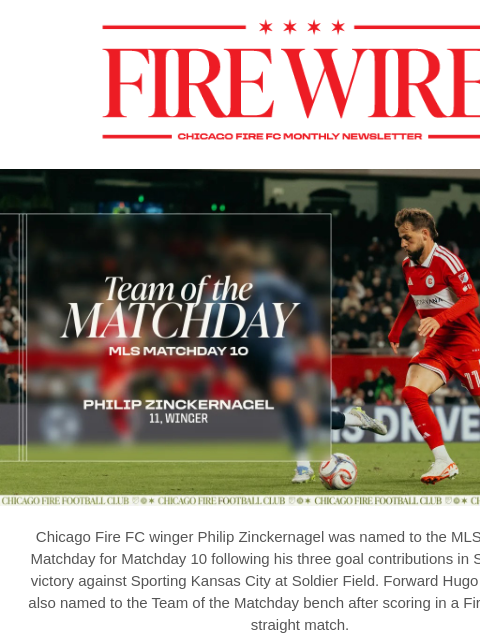 chicagofirefc newsletter: FIRE WIRE | Men in Red Making Waves