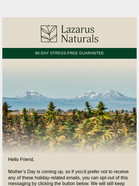lazarusnaturals newsletter: 🌷Do you want Mother's Day emails?