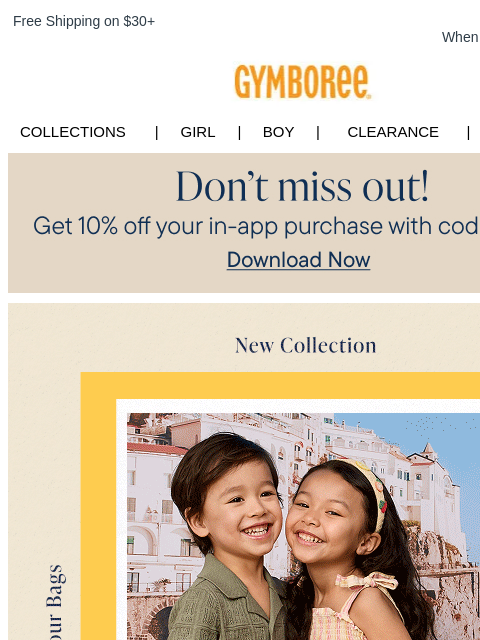 gymboree newsletter: Vacation Must-Haves: Tops, Shorts, Dresses