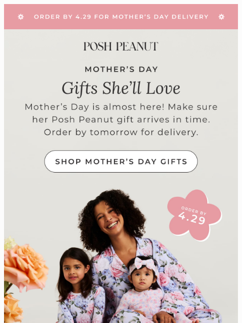 poshpeanut newsletter: For Mom, Don’t Wait 💐