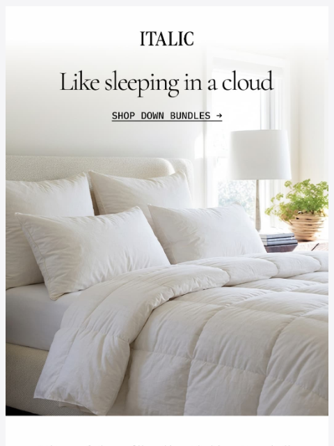 italic newsletter: The upgrade your bed is missing