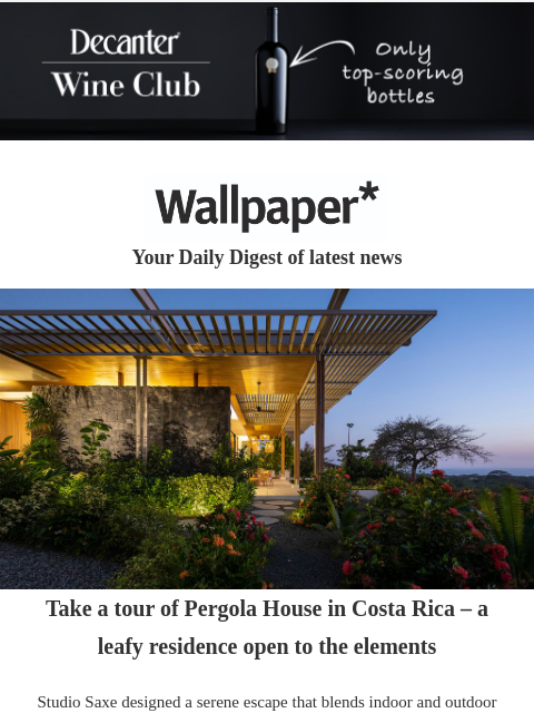 Step inside the Toiletpaper apartment. Plus, a leafy Costa Rican home and the new Audi Q6 e-tron ‌ ‌ ‌ ‌ ‌ ‌ ‌ ‌ ‌ ‌ ‌ ‌ ‌ Wallpaper* Your Daily Digest of latest news Pergola house Take a tour of