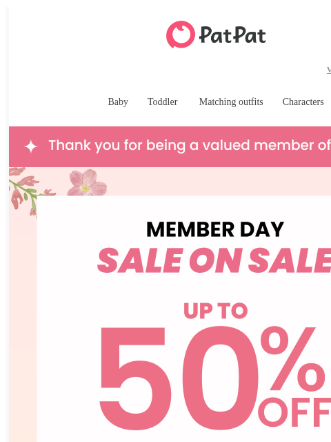 patpat newsletter: APPROVED: Member Day Starts for You Now