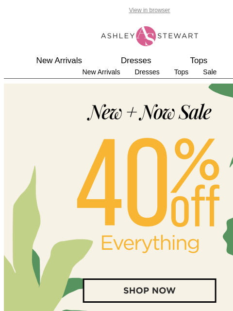 ashleystewart newsletter: NEW IN: Matching sets for the office and the resor...