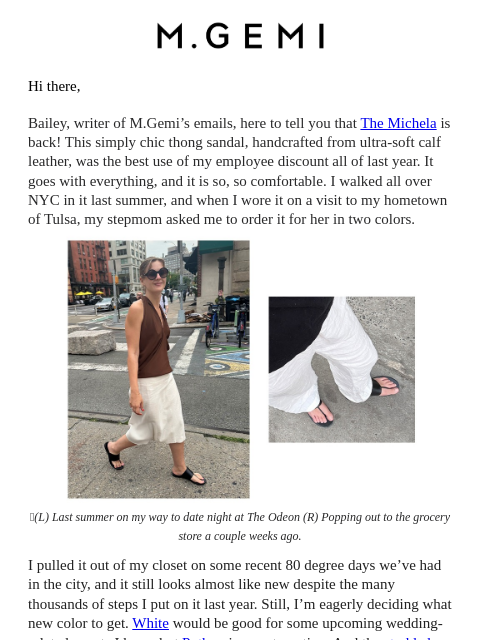 mgemi newsletter: Major News: The Michela Is Back