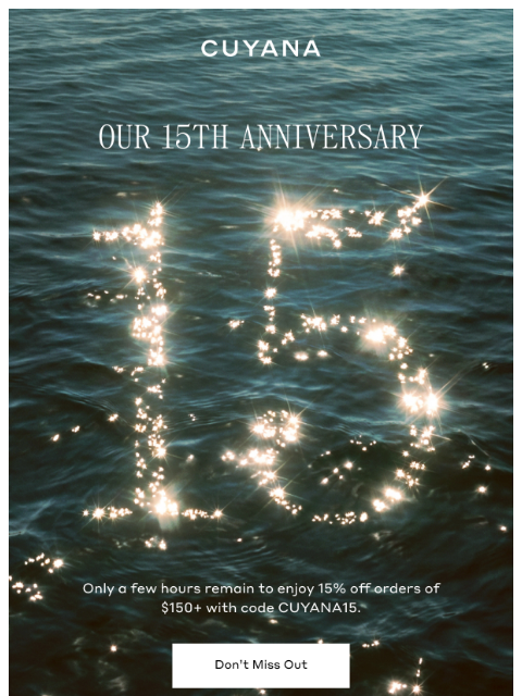 cuyana newsletter: Final Hours for 15% Off