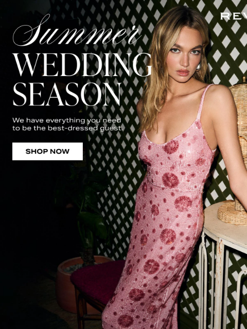 revolve newsletter: NOW OPEN: The Wedding Shop