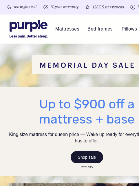 purple newsletter: Memorial Day starts now!