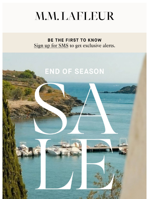 mmlafleur newsletter: The End-of-Season Sale
