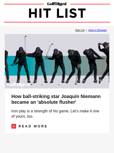 Giant US Open fan structure damaged by storms GolfDigest Sign Up | View in Browser Joaquin Niemann How ball-striking star Joaquín Niemann became an 'absolute flusher' Iron play is a strength of