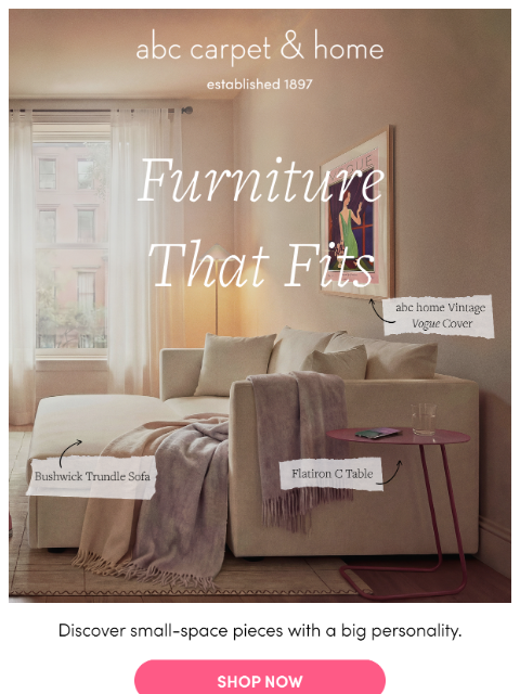 abchome newsletter: Furniture That Fits