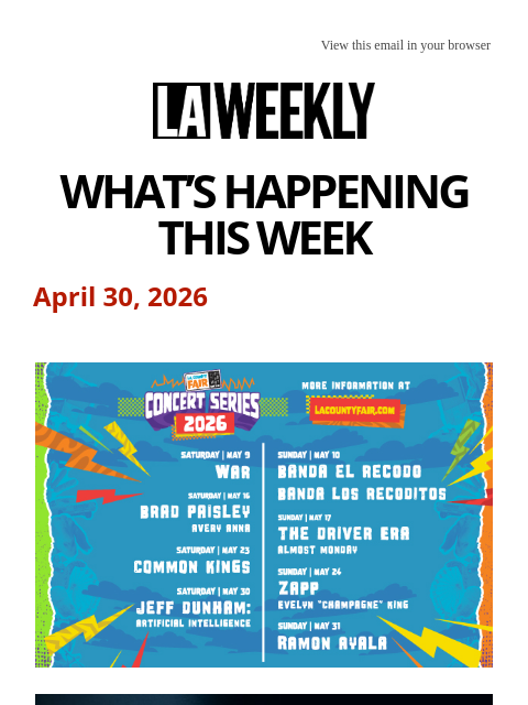 laweekly newsletter: What's Happening in LA This Week + Strawberry and ...