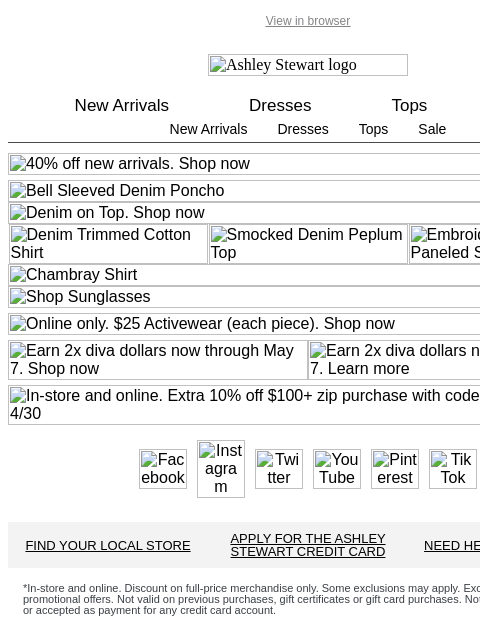 ashleystewart newsletter: NEW ✨ Denim tops to wear EVERYWHERE 😍