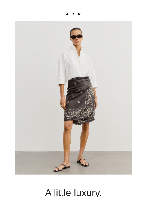 ayr newsletter: New | The Italian Silk Pareo skirt