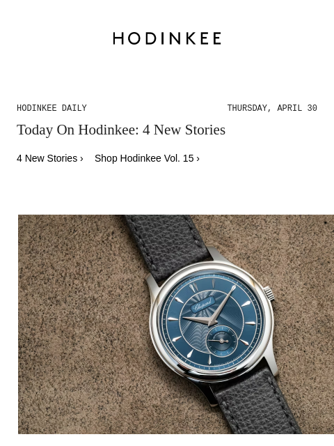 hodinkee newsletter: Hodinkee Daily | 04/30/2026