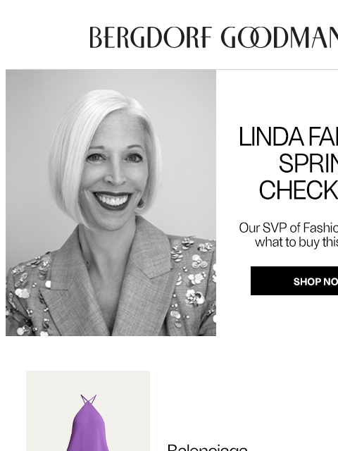 bergdorfgoodman newsletter: Linda Fargo’s Spring Must-Haves