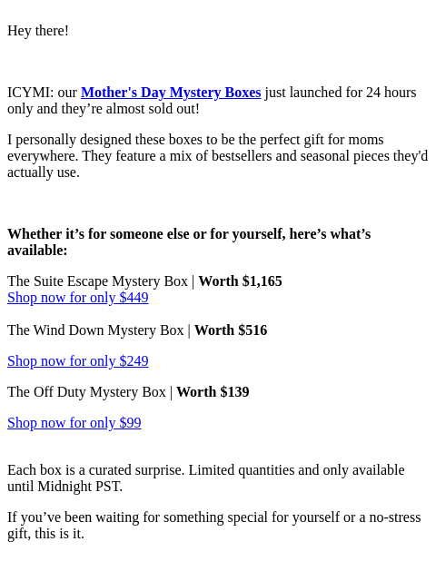 italic newsletter: 6 Hours Left: Mystery Boxes worth $1,000+