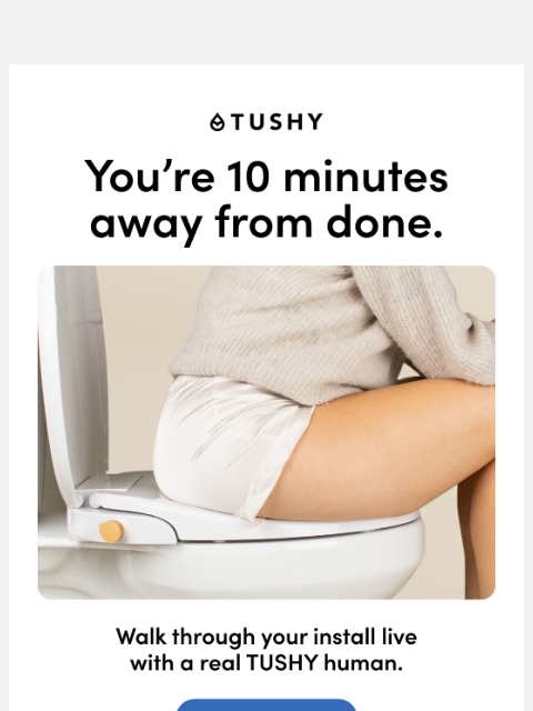 hellotushy newsletter: Bidet still unboxed? 😱