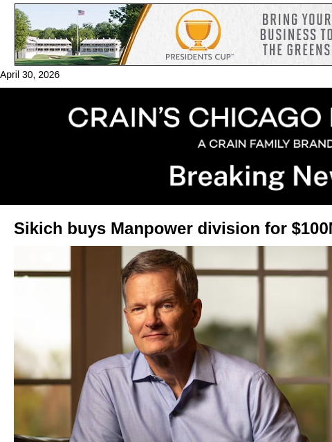 crainalerts newsletter: Sikich buys Manpower division to expand accounting...