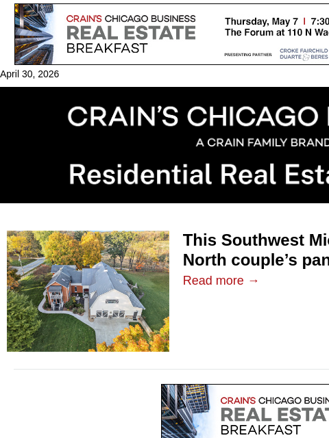 crainalerts newsletter: Southwest Michigan farm comes on the market