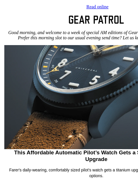 gearpatrol newsletter: A Great Affordable Pilot's Watch Gets Even Better