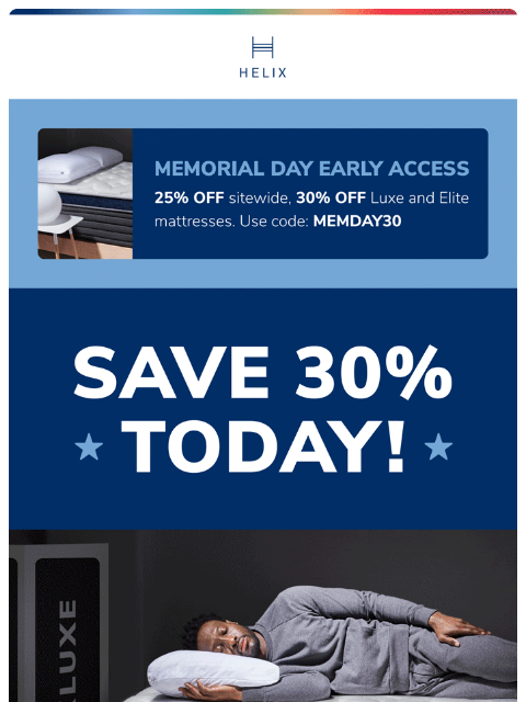 Claim your early access discount code for 25% off sitewide + 2 FREE pillows with any mattress This email was sent to brands.news.subscription@gmail.com by Helix. 30 Irving Pl Fl 9, New York, NY 10003