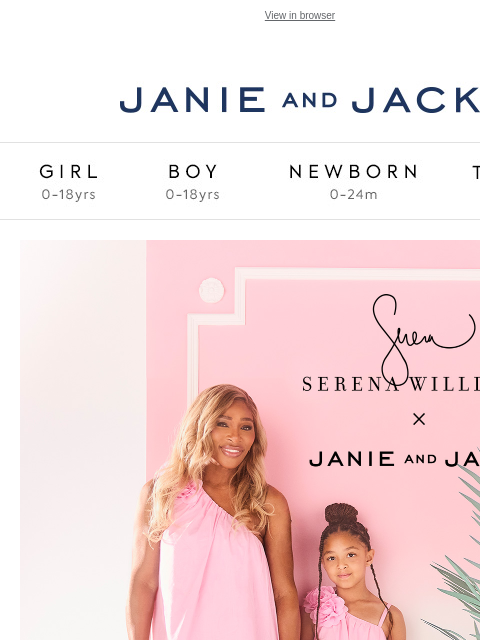 Where love meets style. View in browser Stores Janie and Jack Girl Boy Newborn Tween Janie and Jack Girl Boy Newborn Tween Girl Boy Newborn Girl Newborn Boy Accessories Sale Gift Services Refer A