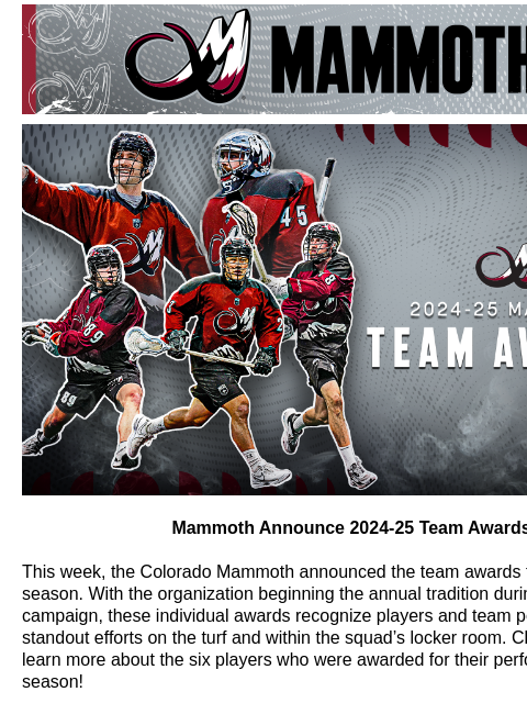 coloradomammoth newsletter: 🦣A Season of Milestones and Records