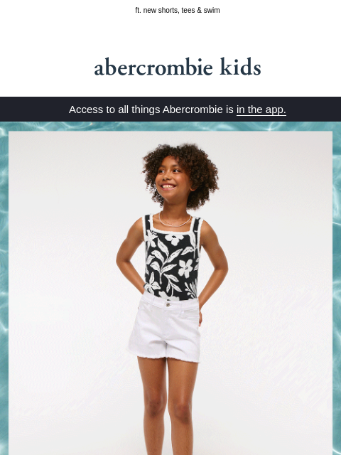 abercrombie newsletter: make a splash in sunny patterns