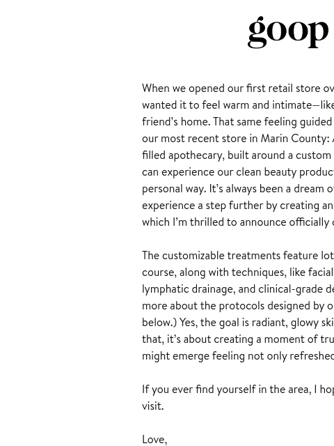 goop newsletter: the Thursday newsletter