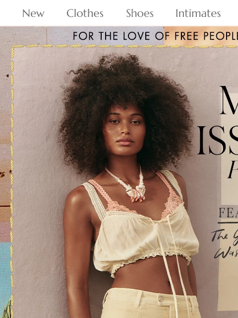 freepeople newsletter: Email Exclusive: The May Issue 💛