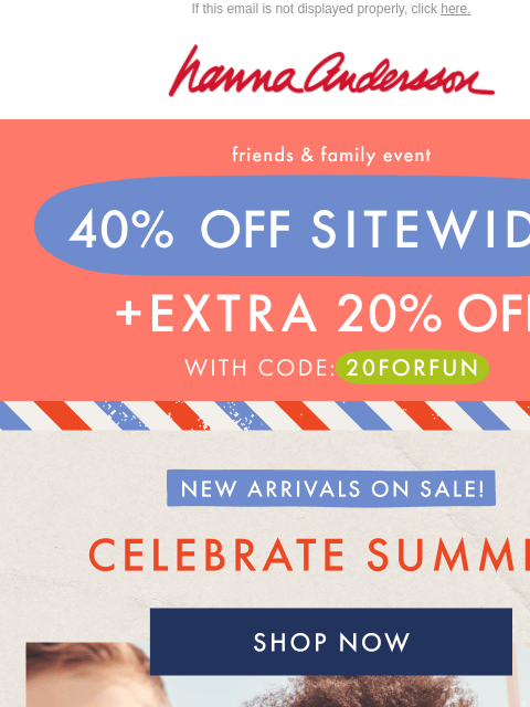 hannaandersson newsletter: NEW & ON SALE: The Red, White & Blue Collection