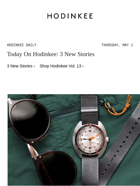 Today on Hodinkee... Recommended Reading: Analog:Shift Takes A Deep Dive Into The History Of Doxa Dive Watches | Hodinkee Daily – Thursday, May 1 | Today On Hodinkee: 3 New Stories 3 New Stories › Shop