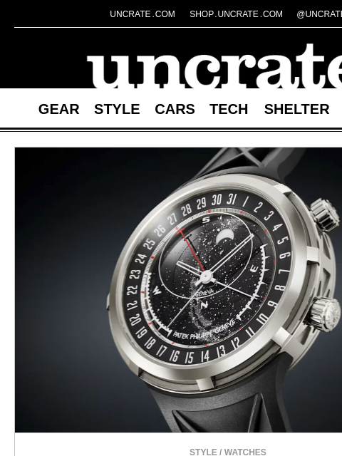 uncrate newsletter: Patek Philippe 6105G Celestial Watch & more