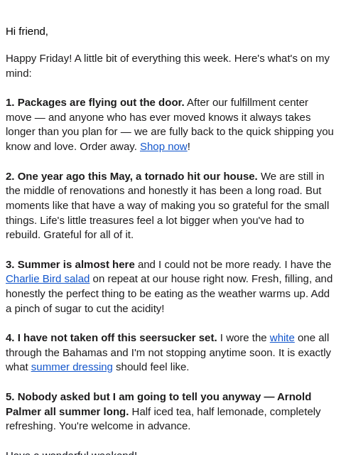 summersalt newsletter: It's Friday, which means...