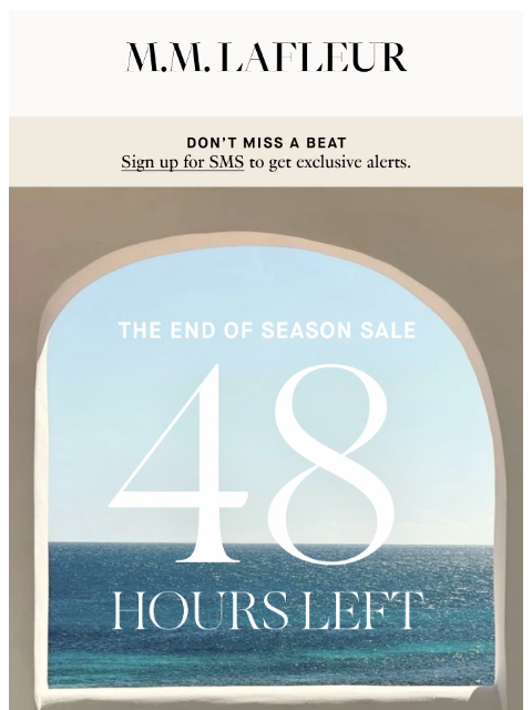 mmlafleur newsletter: ✌️Just two more days to save.